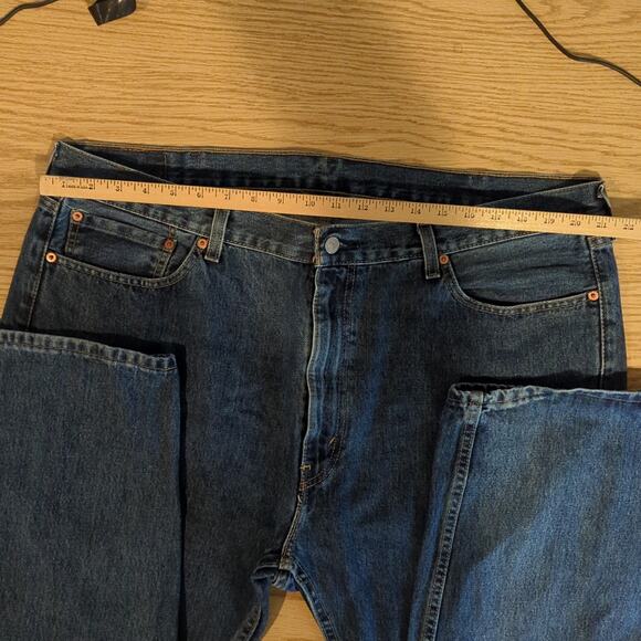 Levi's 505 Jeans Mens 42W 30L Straight Leg Cotton - Picture 4 of 6
